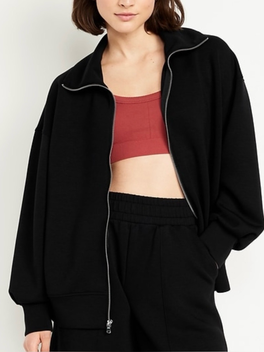 Old Navy Black Bounce Fleece zip up jacket